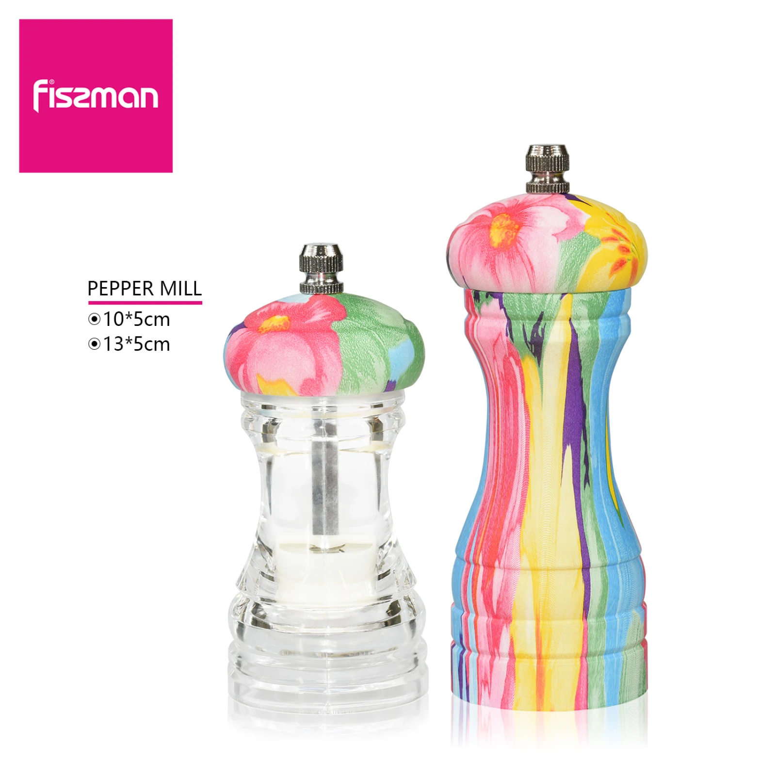 Fissman Pepper Mills Colorful Acrylic Salt Mill with Strong Adjustable Ceramic Grinder multicolor 13cm 5inch Kitchen Tools
Fissman Pepper Mills Colorful Acrylic Salt Mill with Strong Adjustable Ceramic Grinder multicolor 13cm 5inch Kitchen Tools