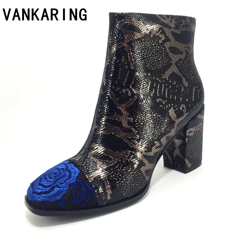 autumn winter shoes women embroidery snake skin pattern high heels ankle boots woman ladies party wedding snow platform boots
autumn winter shoes women embroidery snake skin pattern high heels ankle boots woman ladies party wedding snow platform boots