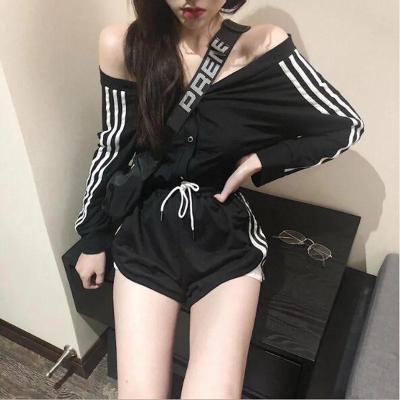 Hot Sexy Women Tops Shorts Sets Fashion Spring Autumn Long Sleeve V Neck Women Tops Drawstring Mini Women Shorts
Hot Sexy Women Tops Shorts Sets Fashion Spring Autumn Long Sleeve V Neck Women Tops Drawstring Mini Women Shorts