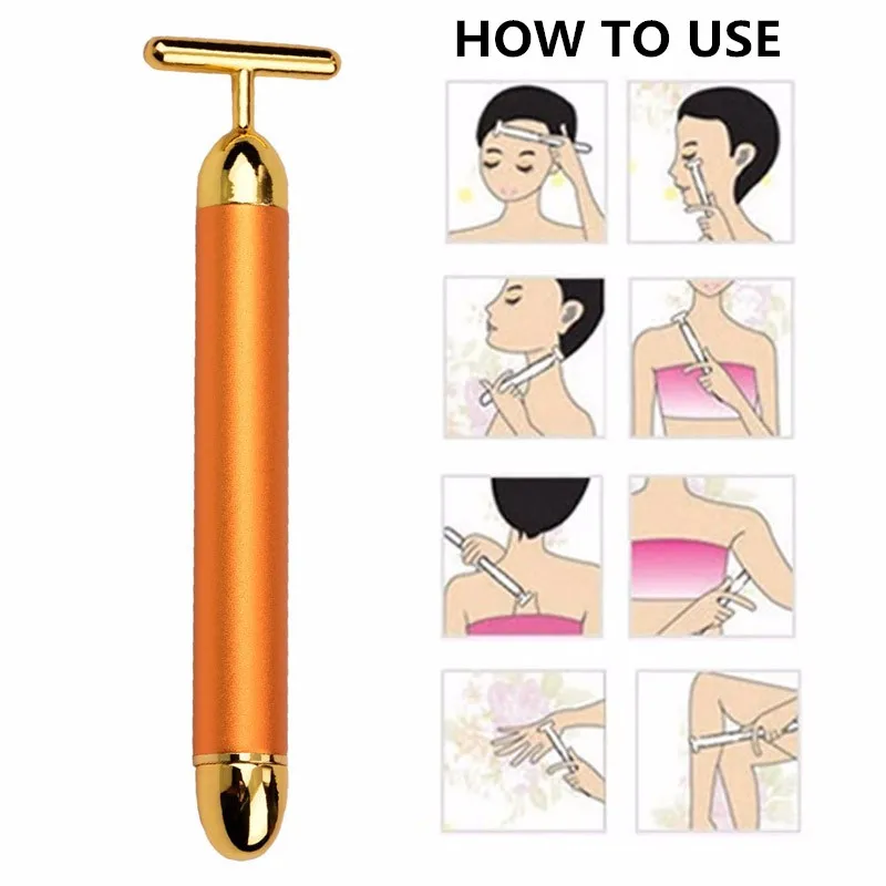 Slimming Face 24k Gold Vibration Facial Beauty Roller Massager Stick Lift Skin Tightening Wrinkle Bar Face with Black Bag
Slimming Face 24k Gold Vibration Facial Beauty Roller Massager Stick Lift Skin Tightening Wrinkle Bar Face with Black Bag
