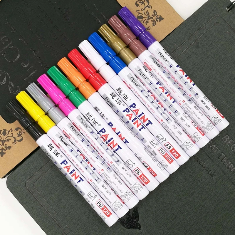 Waterproof Colorful Car Wheel Tire Oily Mark Pen Auto Rubber Tyre Tread Metal Permanent Paint Marker Graffiti Marcador Caneta
Waterproof Colorful Car Wheel Tire Oily Mark Pen Auto Rubber Tyre Tread Metal Permanent Paint Marker Graffiti Marcador Caneta