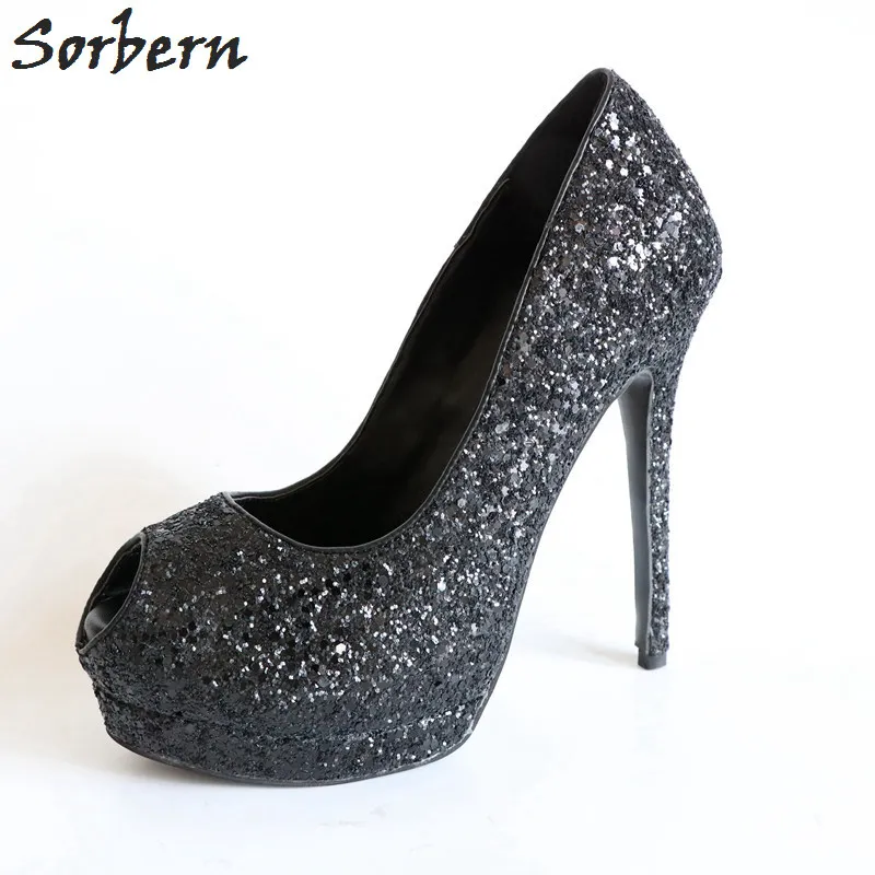 Sorbern Wide Strap Ankle Strap Women Pumps Cute Round Toe Ladies High Heels Shoes African Party Shoes 2018 Stiletto Runway Shoes