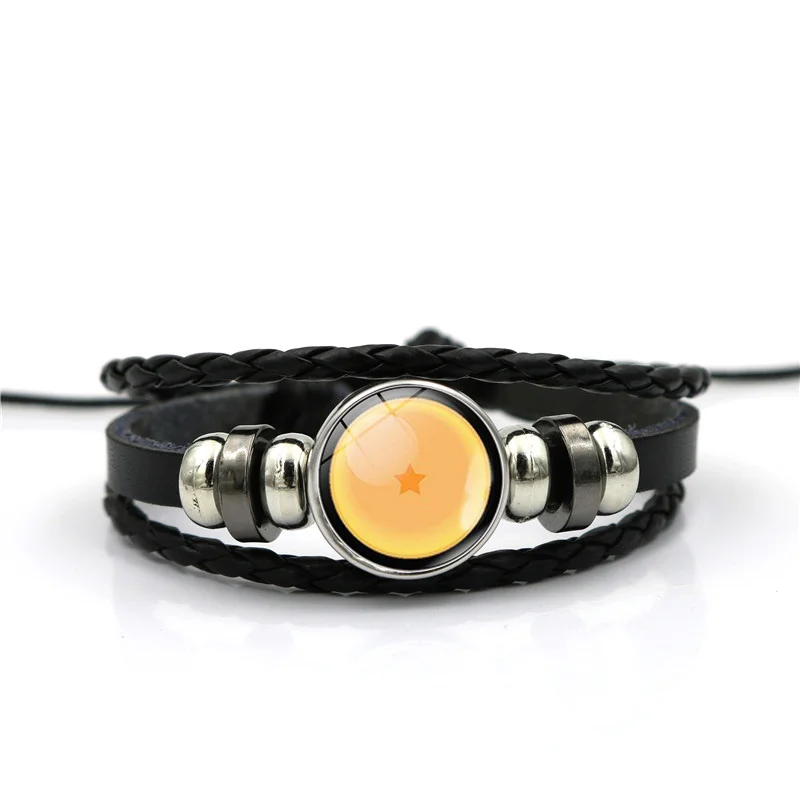 Black Leather Bracelet Dragon Ball Glass Cabochon Multilayer Bracelet Dragon Ball Anime Lovers Gift Handmade Fashion Jewelry
Black Leather Bracelet Dragon Ball Glass Cabochon Multilayer Bracelet Dragon Ball Anime Lovers Gift Handmade Fashion Jewelry