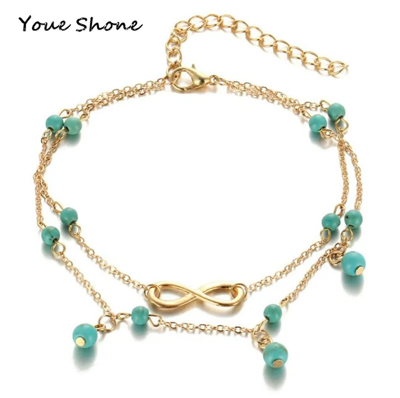 New retro style multi-layer 8 word pendant anklet Bohemian women's anklet Women's jewelry accessories Bracelet on the leg Party
New retro style multi-layer 8 word pendant anklet Bohemian women's anklet Women's jewelry accessories Bracelet on the leg Party