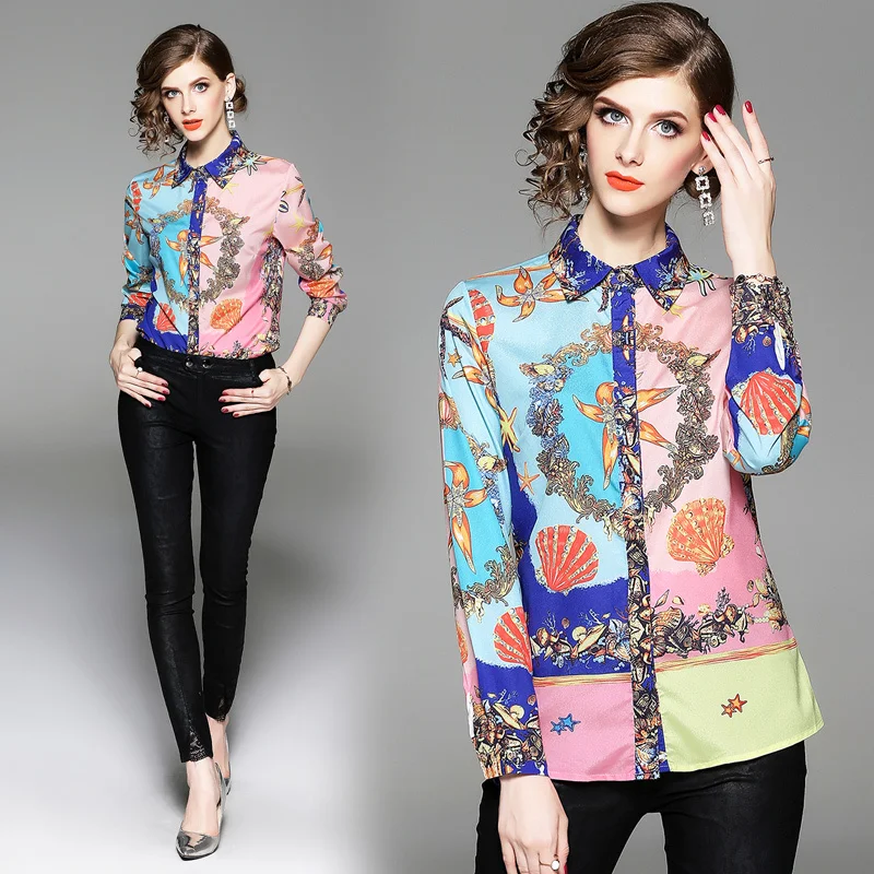 2019 Spring Summer Fall Runway Vintage Floral Print Collar Long Sleeve Button Front Up Down Womens OL Casual Top Shirt Blouse
2019 Spring Summer Fall Runway Vintage Floral Print Collar Long Sleeve Button Front Up Down Womens OL Casual Top Shirt Blouse