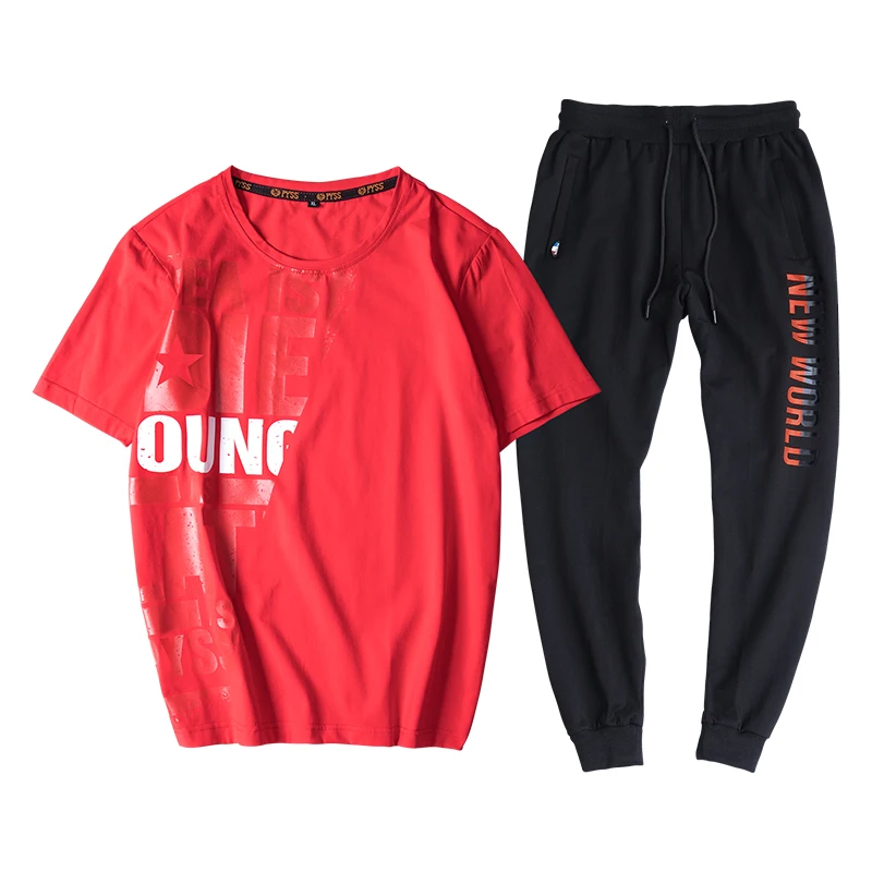 2019 Summer Fashion Men's Sets Short Sleeve T Shirts + Drawstring Sweat Pants Two Pieces Sets Casual Tracksuit Set Sportswears
2019 Summer Fashion Men's Sets Short Sleeve T Shirts + Drawstring Sweat Pants Two Pieces Sets Casual Tracksuit Set Sportswears
