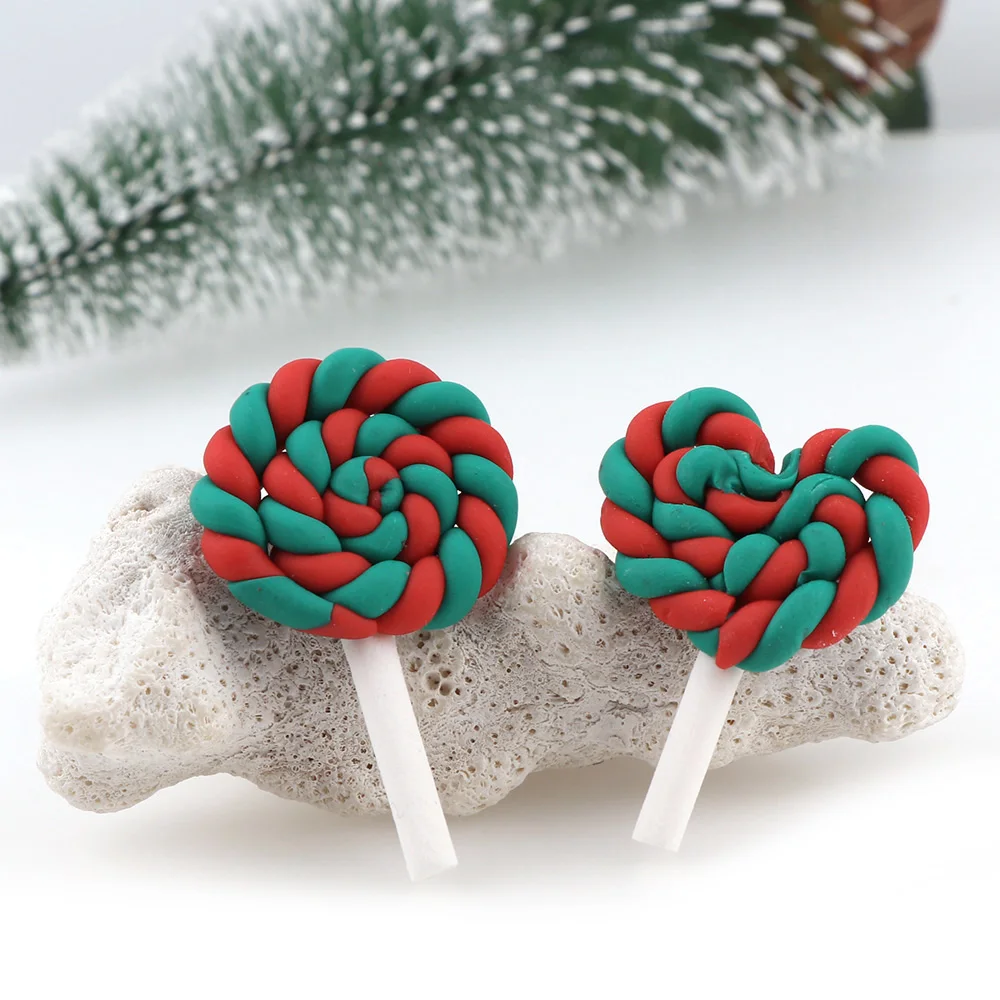 Handmade Kawaii Spiral Rainbow Lollipop Round Heart Candy Polymer Clay Cabochons Flatback For DIY Phone Decoration 10pc
Handmade Kawaii Spiral Rainbow Lollipop Round Heart Candy Polymer Clay Cabochons Flatback For DIY Phone Decoration 10pc
