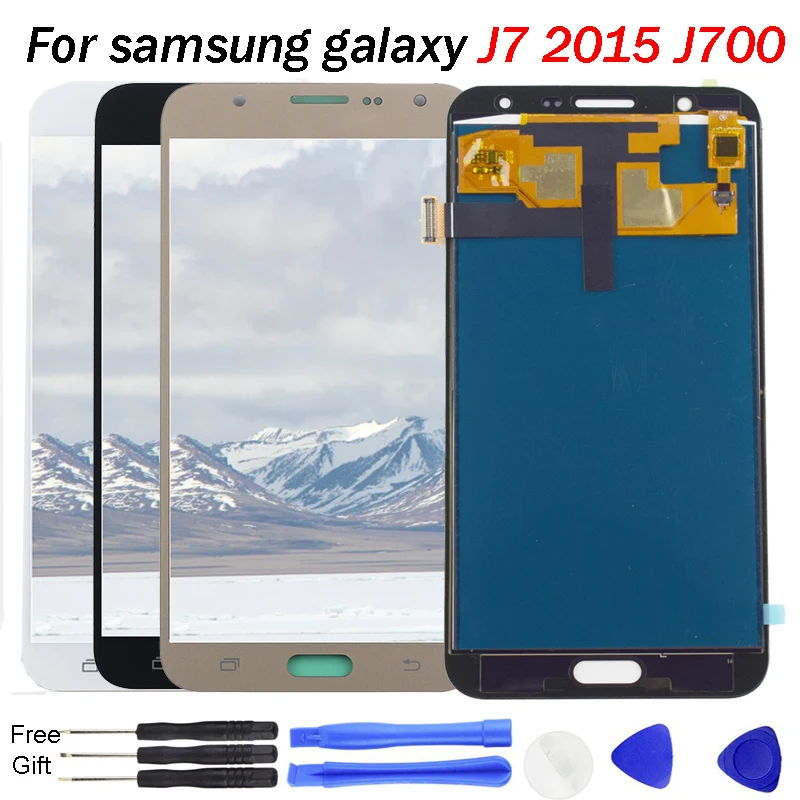 For Samsung Galaxy J7 LCD Display J7 2015 J700 J700F J700H Screen Touch Digitizer Assembly LCD Replacement Brightness Control
For Samsung Galaxy J7 LCD Display J7 2015 J700 J700F J700H Screen Touch Digitizer Assembly LCD Replacement Brightness Control
