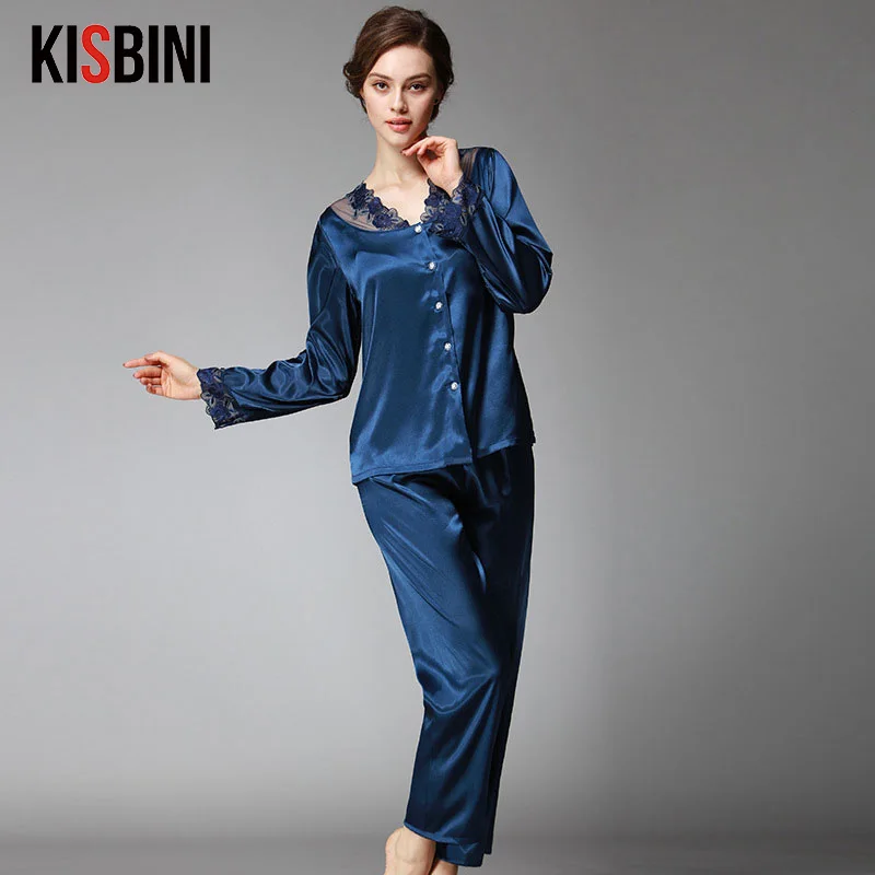 KISBINI Women Pajamas Sets Pants Silk Lady Pyjamas Autumn Sleepwear 2017 New Arrival Fashion Design Home Suit Casual 2 Pcs
KISBINI Women Pajamas Sets Pants Silk Lady Pyjamas Autumn Sleepwear 2017 New Arrival Fashion Design Home Suit Casual 2 Pcs