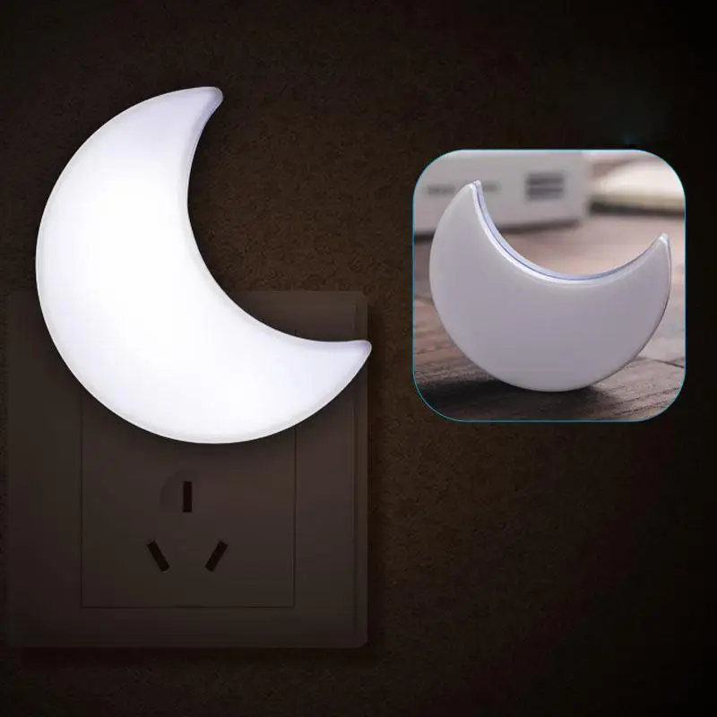 Light Sensor Control Moon Shape LED Night 0.6W 110-220V light Light Children Bedroom Bedside EU Plug Lamp
Light Sensor Control Moon Shape LED Night 0.6W 110-220V light Light Children Bedroom Bedside EU Plug Lamp