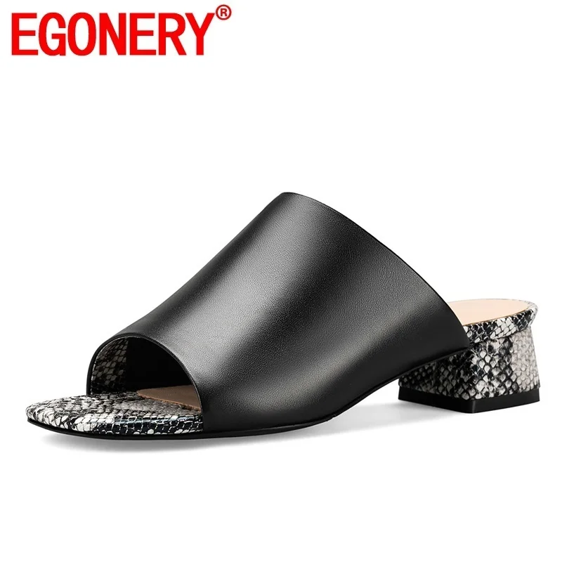 EGONERY shoes woman 2019 summer new concise casual high quality genuine leather woman slippers outside mid heels ladies shoes
EGONERY shoes woman 2019 summer new concise casual high quality genuine leather woman slippers outside mid heels ladies shoes