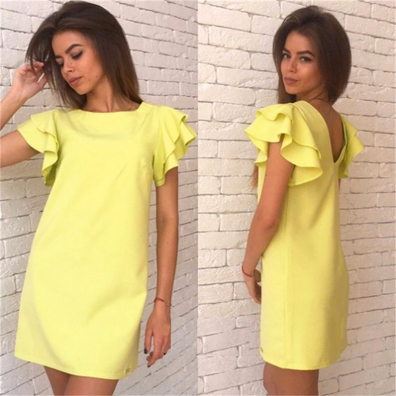 Fashion Butterfly Sleeve Straight Dress 2019 Summer Women's Sexy Backless Casual Beach Mini Party Club Dresses Plus Size
Fashion Butterfly Sleeve Straight Dress 2019 Summer Women's Sexy Backless Casual Beach Mini Party Club Dresses Plus Size