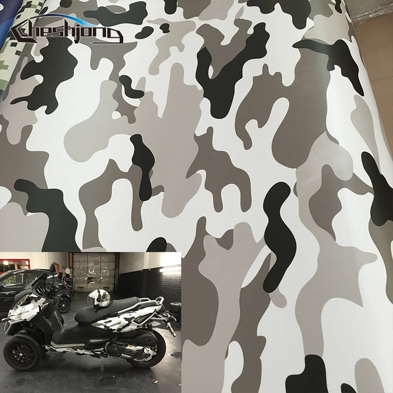 black-white-camouflage-scooter-camo-film-wrap