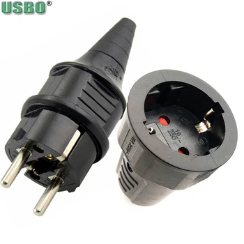 Black EU 16A 250V Korea Russia France Germany Grounded Industry Assemble Wired Power Cable Connector Female Male Socket Plug
Black EU 16A 250V Korea Russia France Germany Grounded Industry Assemble Wired Power Cable Connector Female Male Socket Plug