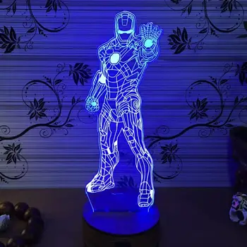 Wood Base 5 Colors Change USB Lamp 3D Iron Man Light Batman Light Marvel Lamp Home Bedroom Living Room Bar Atmosphere Decoration
Wood Base 5 Colors Change USB Lamp 3D Iron Man Light Batman Light Marvel Lamp Home Bedroom Living Room Bar Atmosphere Decoration