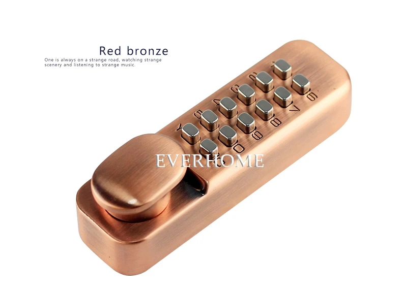 Zinc Alloy Keyless Combbyination Mechanical Digital Door Lock No Power Push Button Code Locks, FREE SHIPPING by DHL
Zinc Alloy Keyless Combbyination Mechanical Digital Door Lock No Power Push Button Code Locks, FREE SHIPPING by DHL