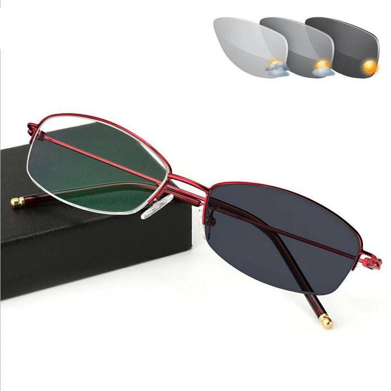 Titanium Alloy Sun Photochromic Reading Glasses Women Aspherical Lenses Hyperopia Eyeglasses 0 +0.25 +0.5 +0.75 To +6.0
Titanium Alloy Sun Photochromic Reading Glasses Women Aspherical Lenses Hyperopia Eyeglasses 0 +0.25 +0.5 +0.75 To +6.0