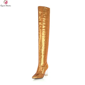 Original Intention Super Sexy Women Thigh High Boots Round Heels Boots Elegant Black Gold Silver Shoes Woman Plus US Size 3-10.5
Original Intention Super Sexy Women Thigh High Boots Round Heels Boots Elegant Black Gold Silver Shoes Woman Plus US Size 3-10.5