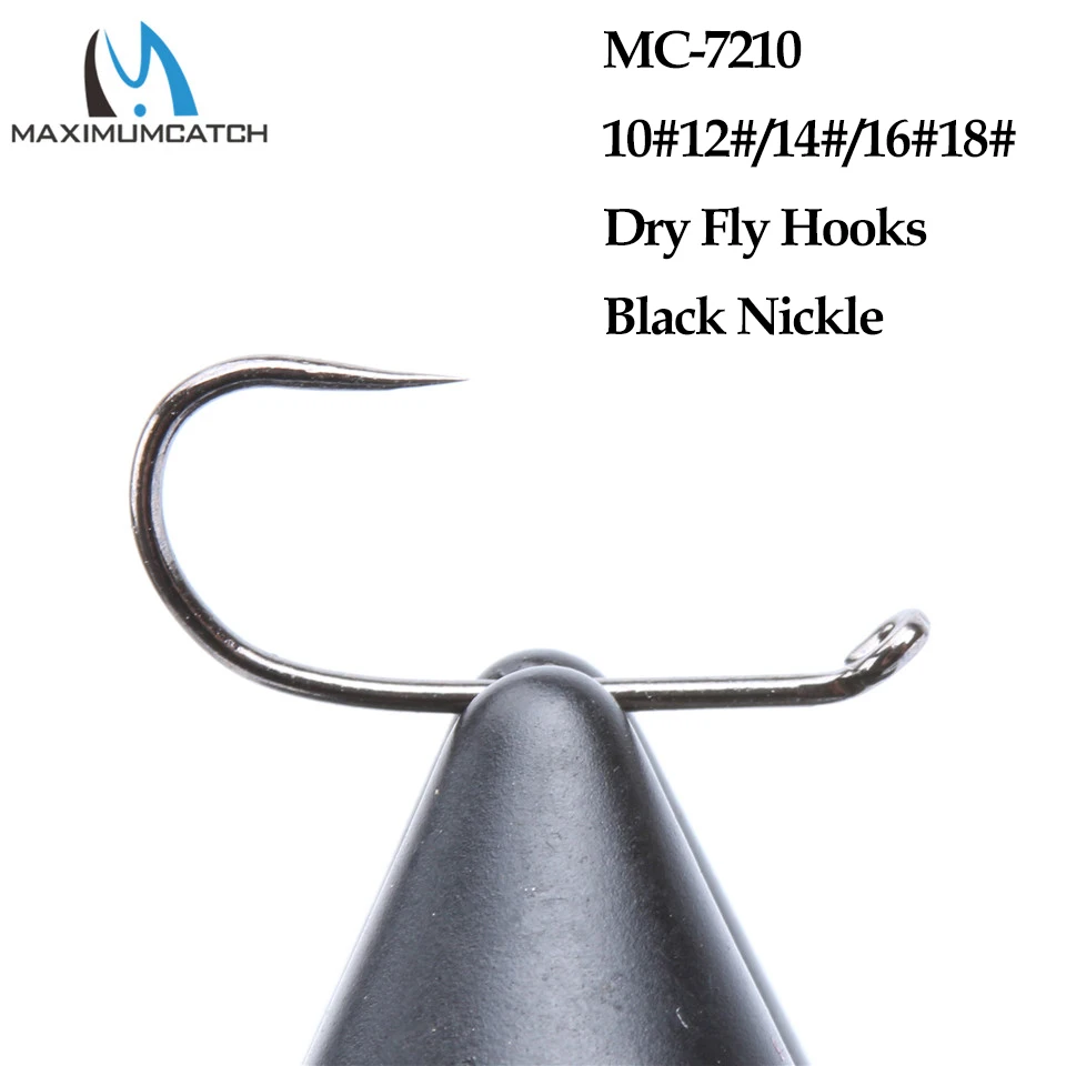 Maximumcatch 100Pcs Fly Tying Hook Fish-Friendly Barbless Dry Fly 10#/12#/14#/16#18# MC-7210 High Grade Carbon Steel Fly Hook 
Maximumcatch 100Pcs Fly Tying Hook Fish-Friendly Barbless Dry Fly 10#/12#/14#/16#18# MC-7210 High Grade Carbon Steel Fly Hook
