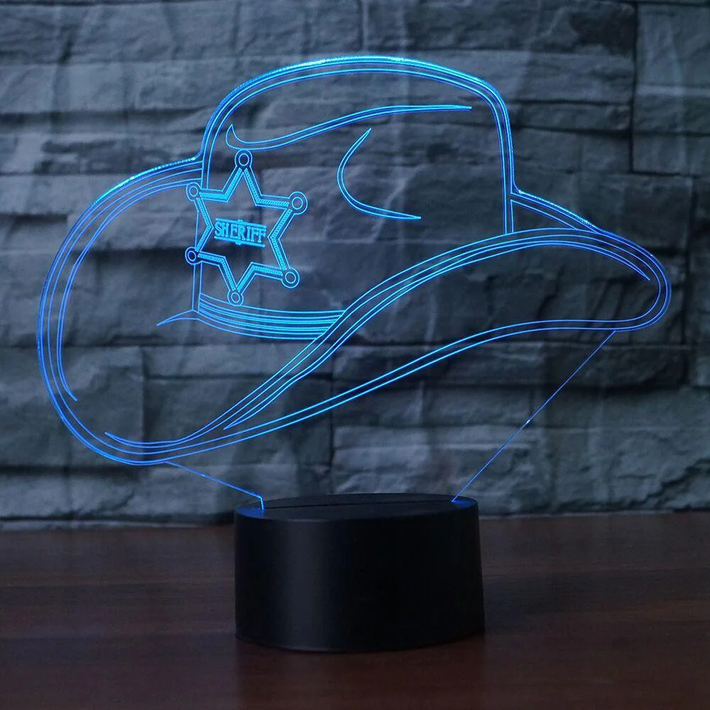 Creative 3D Colorful Led Gradient Cowboy Hat Nightlight Cap Usb Kids Sleep Bedroom Bedside Decor Light Fixtures Desk Table Lamp
Creative 3D Colorful Led Gradient Cowboy Hat Nightlight Cap Usb Kids Sleep Bedroom Bedside Decor Light Fixtures Desk Table Lamp