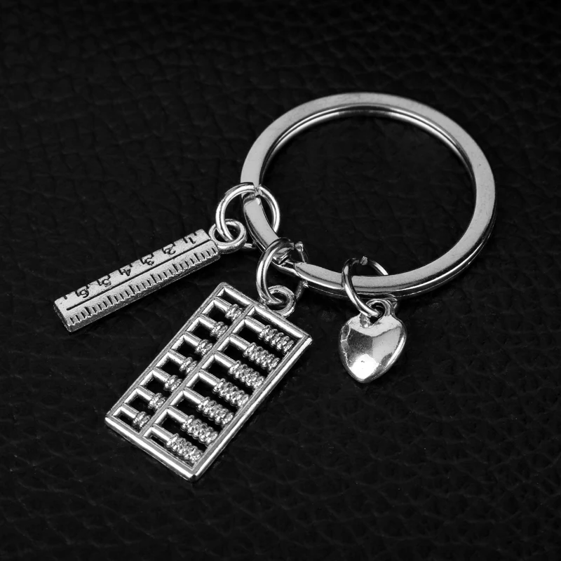 Creative Jewelry Abacus Keyring Keychain Mathematics Ruler Tools Charm Pendant Accessories Key chain Teacher's Day Gift
Creative Jewelry Abacus Keyring Keychain Mathematics Ruler Tools Charm Pendant Accessories Key chain Teacher's Day Gift