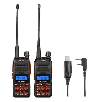 2pcs Baofeng GT-5TP Tri-Power 1/4/8W Dual Band VHF/UHF 136-174/400-520MHz Two-Way Radio Walkie Talkie with Win10 Supported Cable
2pcs Baofeng GT-5TP Tri-Power 1/4/8W Dual Band VHF/UHF 136-174/400-520MHz Two-Way Radio Walkie Talkie with Win10 Supported Cable