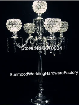 Metal silver candle holder / 5 arms candlelabra centerpiece for wedding decoration
Metal silver candle holder / 5 arms candlelabra centerpiece for wedding decoration