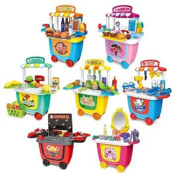 Children'S Simulation Kitchen Tableware Cosmetics Repair Tools Ice Cream Burger Play House Trolley Toy
Children'S Simulation Kitchen Tableware Cosmetics Repair Tools Ice Cream Burger Play House Trolley Toy