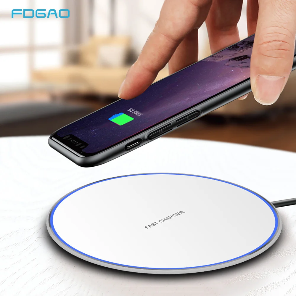 FDGAO Wireless Charger Pad Qi Quick Charge 10W USB Fast Charging For iPhone X XR XS Max 8 Samsung S10 S9 S8 Note 9 8 Xiaomi Mi 9
FDGAO Wireless Charger Pad Qi Quick Charge 10W USB Fast Charging For iPhone X XR XS Max 8 Samsung S10 S9 S8 Note 9 8 Xiaomi Mi 9