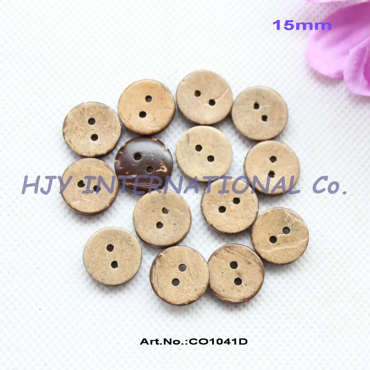Personalized plain shell coconut buttons bulk supplies with your own shop name or message 15mm-CO1041D
Personalized plain shell coconut buttons bulk supplies with your own shop name or message 15mm-CO1041D