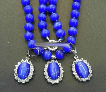 very good Sapphire Blue Mexican Opal Round Beads Gems Pendant Necklace Earring Set 18" Silver hook Wholesale Natural Free Shippi
very good Sapphire Blue Mexican Opal Round Beads Gems Pendant Necklace Earring Set 18" Silver hook Wholesale Natural Free Shippi