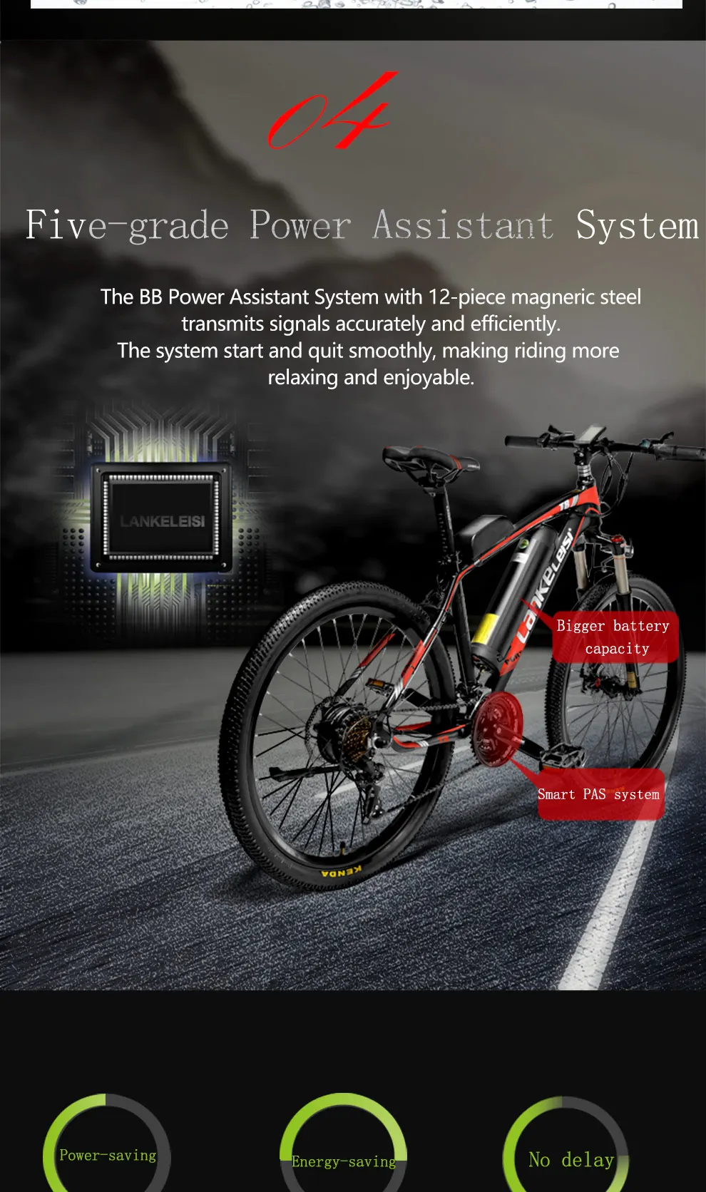 Excellent LANKELEISI T8 Mountain E-Bike 21-speed 26*1.95 Tire 400W High-speed Motor 48V 13ah Lithium Battery 4