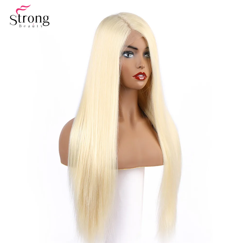 Фото StrongBeauty Lace Front Wig For Women Long Straight Hair Synthetic Wigs Blonde | Шиньоны и парики