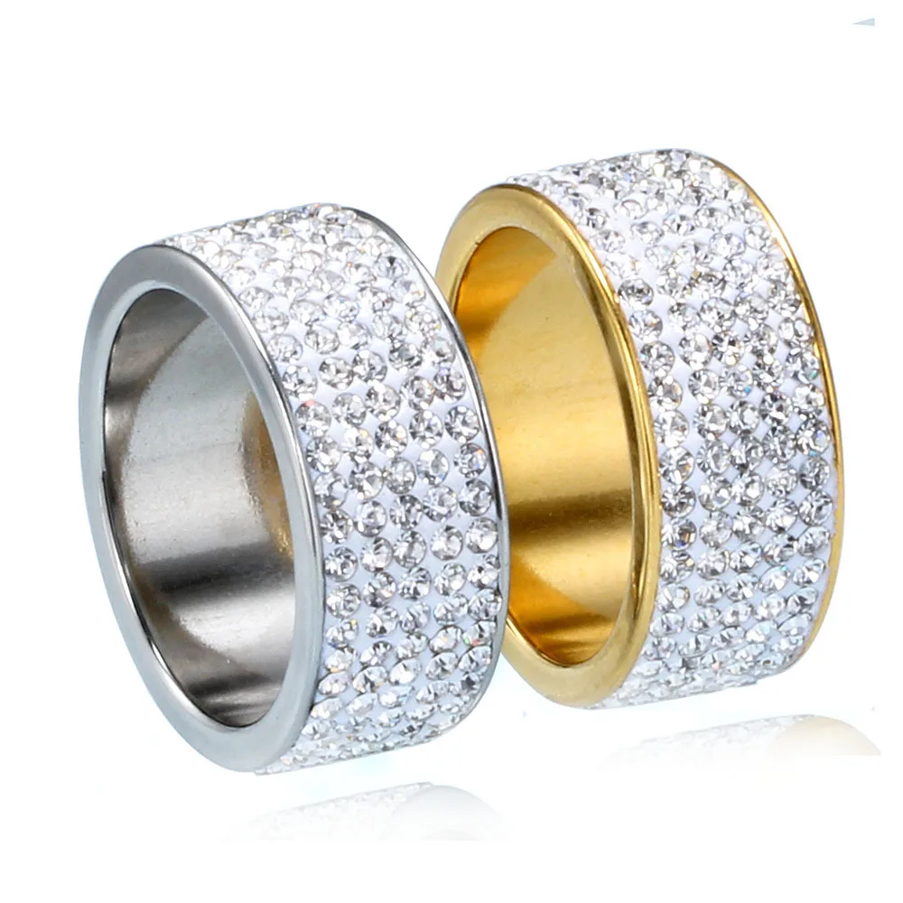 Hip Hop Full Crystal Bling Ice Out Mens Ring Gold Color Titanium Stainless Steel Rings For Men Women Drop Shipping Jewelry
Hip Hop Full Crystal Bling Ice Out Mens Ring Gold Color Titanium Stainless Steel Rings For Men Women Drop Shipping Jewelry