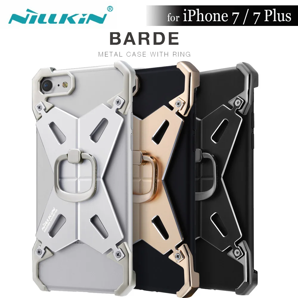 Nillkin Barde II Metal Aluminum Alloy Armor Case with Ring for Apple iPhone 7 / 7 Plus Cover Nilkin Bumper with Retail Package
Nillkin Barde II Metal Aluminum Alloy Armor Case with Ring for Apple iPhone 7 / 7 Plus Cover Nilkin Bumper with Retail Package
