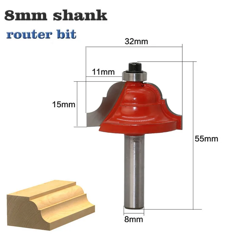 1pc 8mm Shank Frame Line knife Large Two Roman Ogee Edging Wood Router Bit Tungsten Milling Cutter For Wood Router Bits For Wood
1pc 8mm Shank Frame Line knife Large Two Roman Ogee Edging Wood Router Bit Tungsten Milling Cutter For Wood Router Bits For Wood