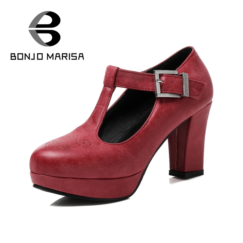 BONJOMARISA Women Mary Jane Pumps Vintage Chunky High Heels Platform Buckle Up Party Wedding Shoes Woman Big Size 32-43
BONJOMARISA Women Mary Jane Pumps Vintage Chunky High Heels Platform Buckle Up Party Wedding Shoes Woman Big Size 32-43