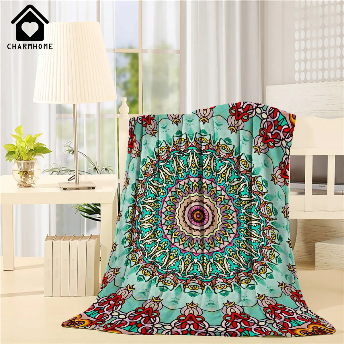CHARMHOME Custom Blanket Bohemian Mandala Pattern Flannel Fleece Fabric Blanket Sofa Bed Plane Kids Adult Warm Throw Blanket
CHARMHOME Custom Blanket Bohemian Mandala Pattern Flannel Fleece Fabric Blanket Sofa Bed Plane Kids Adult Warm Throw Blanket