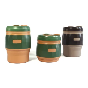 380ml Silicone cups portable silicone folding water cup with cover coffee mug Creative handle cup outdoor travel cup
380ml Silicone cups portable silicone folding water cup with cover coffee mug Creative handle cup outdoor travel cup