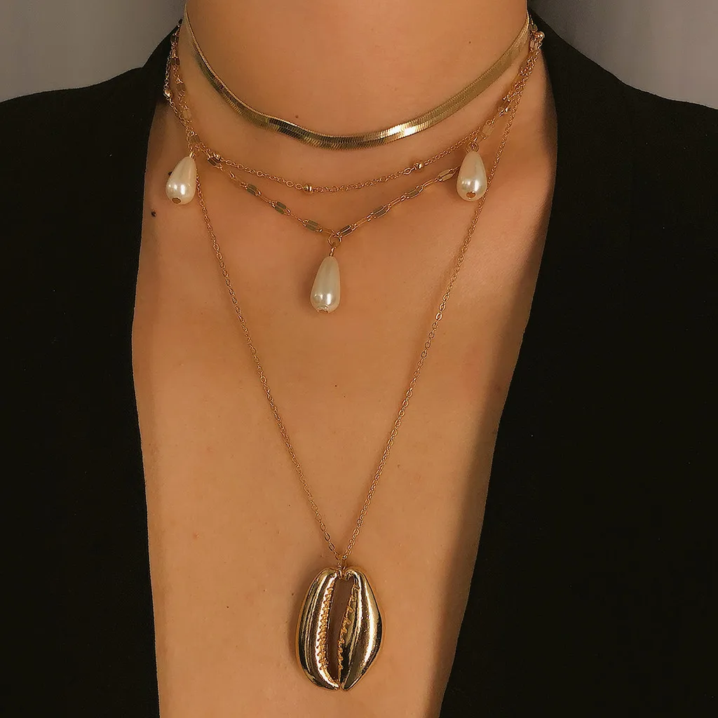New Clavicle Chain fashion holiday Seaside resort beach jewelry Multilayer Color Shell chains Necklace for women gift wholesale
New Clavicle Chain fashion holiday Seaside resort beach jewelry Multilayer Color Shell chains Necklace for women gift wholesale