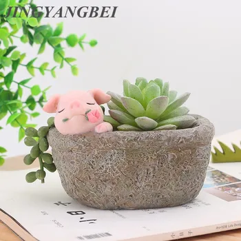 NEW PINK PIG FLOWER POT Cartoon Animal Plants Resin vase Succulent Planter Pot Mini Bonsai Cactus Home Wedding Decoration Craft
NEW PINK PIG FLOWER POT Cartoon Animal Plants Resin vase Succulent Planter Pot Mini Bonsai Cactus Home Wedding Decoration Craft