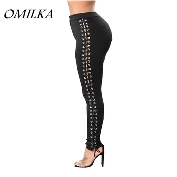 OMILKA 2017 Hot Women High Waist Elastic Side Straps Bandage Jeans Sexy Black White Skinny Denim Pants Lace Up Slim Pencil Pants 
OMILKA 2017 Hot Women High Waist Elastic Side Straps Bandage Jeans Sexy Black White Skinny Denim Pants Lace Up Slim Pencil Pants