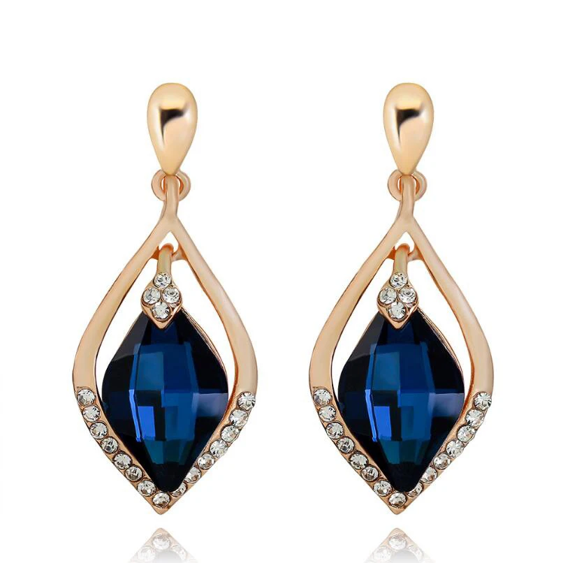 Luxury Deformation Geometry Dangles Long Earrings For Women Elegant Blue Crystal Jewelry Party Rose Gold Color Earring Brincos
Luxury Deformation Geometry Dangles Long Earrings For Women Elegant Blue Crystal Jewelry Party Rose Gold Color Earring Brincos