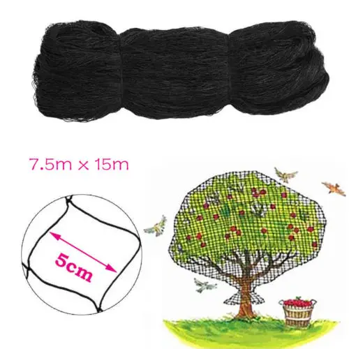 7.5*15M Plastic Anti Bird Netting Pond Net Protection Crops Fruit Tree Vegetables Flower Garden Mesh Protect Pest Control
7.5*15M Plastic Anti Bird Netting Pond Net Protection Crops Fruit Tree Vegetables Flower Garden Mesh Protect Pest Control