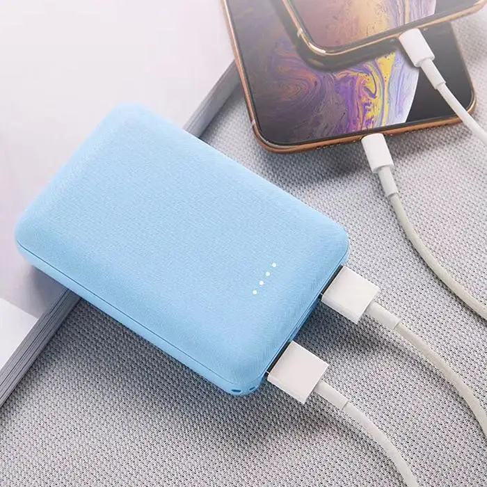 10000 мАч Мини банк питания Внешняя батарея повербанк двойной USB портативный