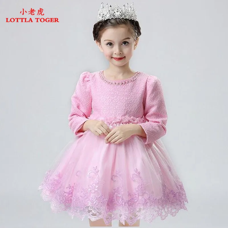 Image Newest Infant Baby Girl Birthday Party Dresses Baptism Christening Easter Gown Toddler Princess Lace Flower Dress for 3 12 Years