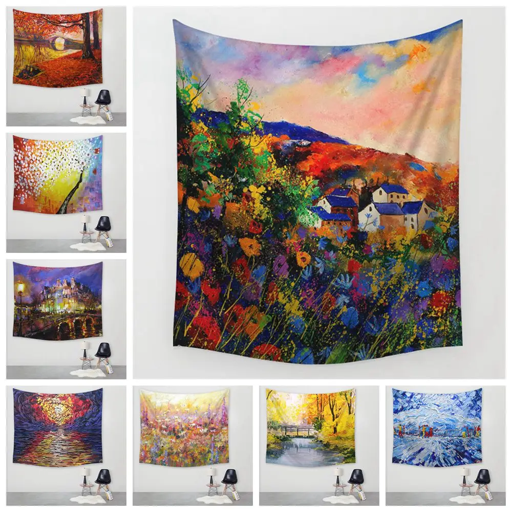 Oil Painting Flower Tree Pattern Polyester Pattern Tapestry Beach Throw Mat Yoga Rug Wall Hanging Minimalist Home Decor Art
Oil Painting Flower Tree Pattern Polyester Pattern Tapestry Beach Throw Mat Yoga Rug Wall Hanging Minimalist Home Decor Art