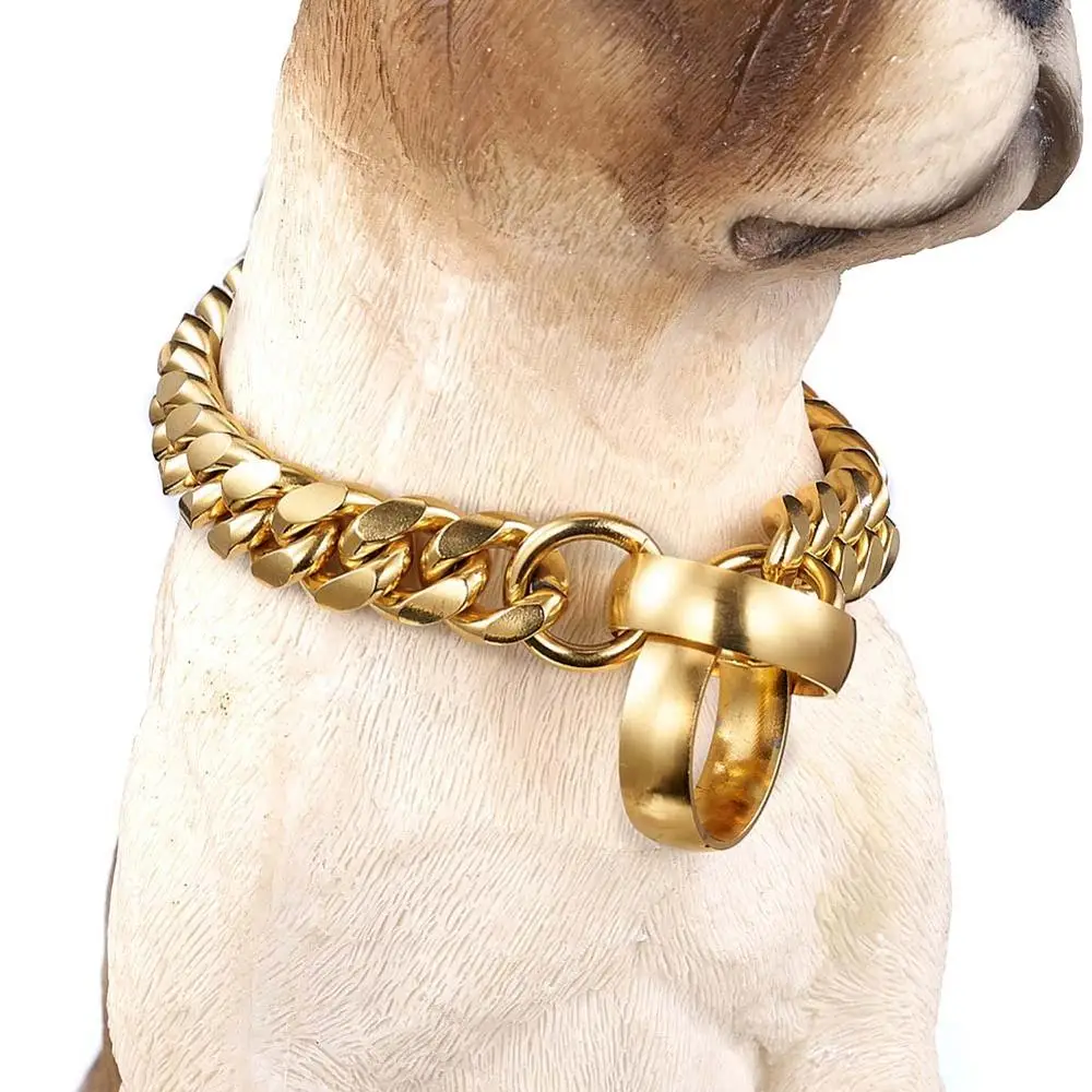 Top quality 14mm 12~30 inch Miami Curb Cuban Pet Link Stainless Steel Large Dog Chain Collar Necklaces | Украшения и аксессуары