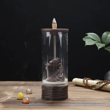 Backflow Incense Burner With Acrylic Protective Cover Ceramic Dragon Incense Holder For Home Decor Censer + 10Pcs Incense Cones
Backflow Incense Burner With Acrylic Protective Cover Ceramic Dragon Incense Holder For Home Decor Censer + 10Pcs Incense Cones