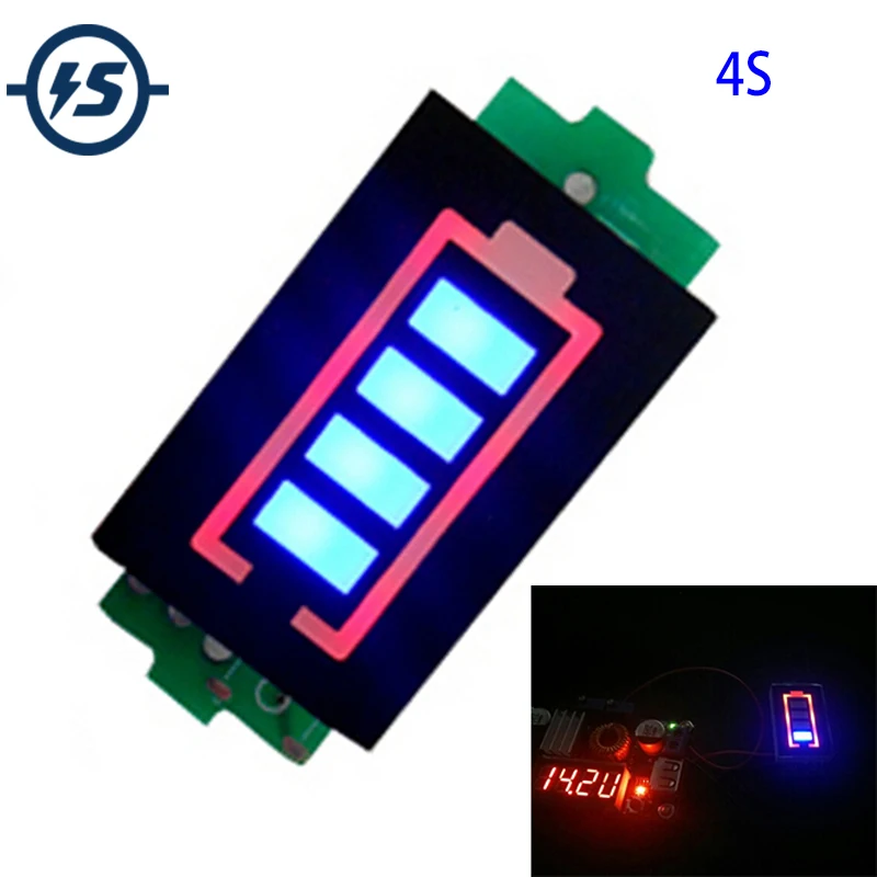 4S 4 Series Lithium Battery Capacity Indicator Module 16.8V Blue Display Electric Vehicle Battery Power Tester Li-po Li-ion
4S 4 Series Lithium Battery Capacity Indicator Module 16.8V Blue Display Electric Vehicle Battery Power Tester Li-po Li-ion